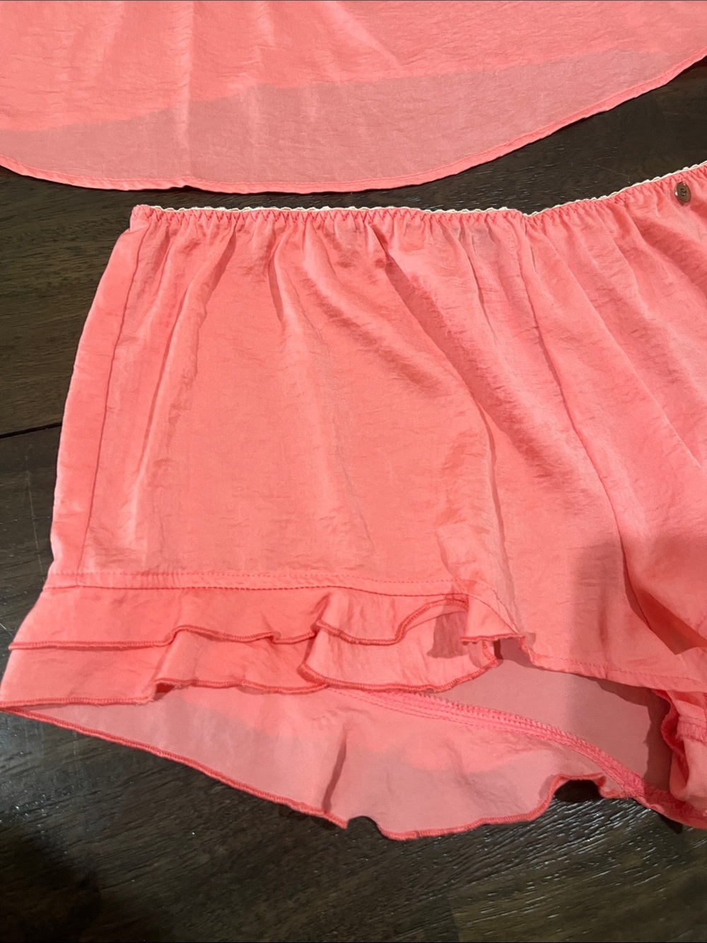 Midnight Bakery XL Women's XL Coral Sleep Set Two Piece Camisole Shorts Pajamas - Picture 6 of 13